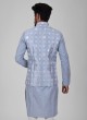 Art Silk Nehru Jacket Set For Wedding